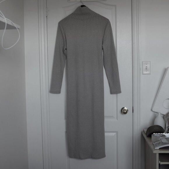 Suzy Shier brown grey long sleeves sweater stripe knit with a tie XXL - Picture 2 of 7